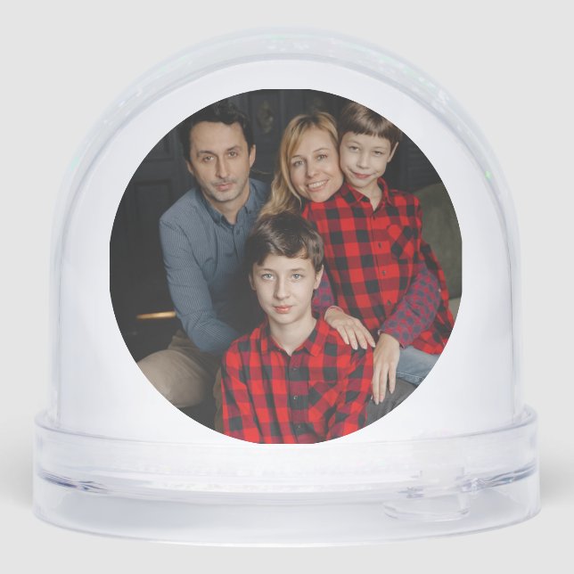 Peaceful Frosted Landscape Custom Snowglobe (Back)