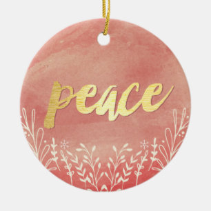 Peaceful Greeting Custom Ornaments