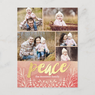 Peaceful Greeting Holiday Photo Card Postcard