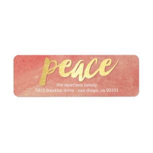Peaceful Greeting Holiday Return Address Labels