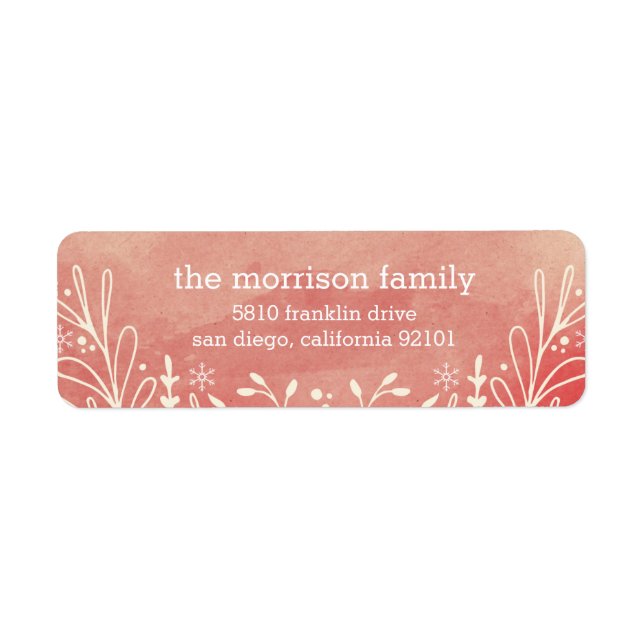 Peaceful Greeting Holiday Return Address Labels (Front)