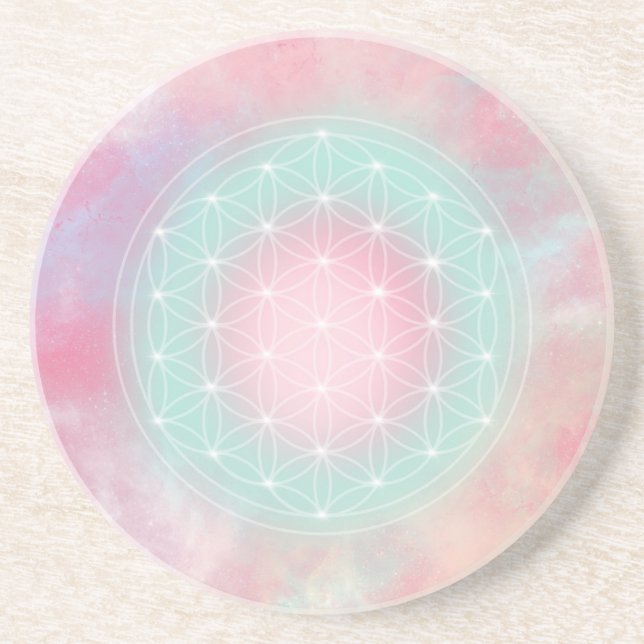 Peaceful Heart – Flower of Life Coaster (Front)