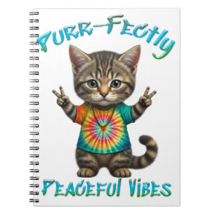 Peaceful Hippie Boho Kitten Vibes Notebook