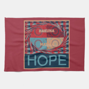 Peaceful Hope: A Calming Design Hakuna Matata Kitchen Towel