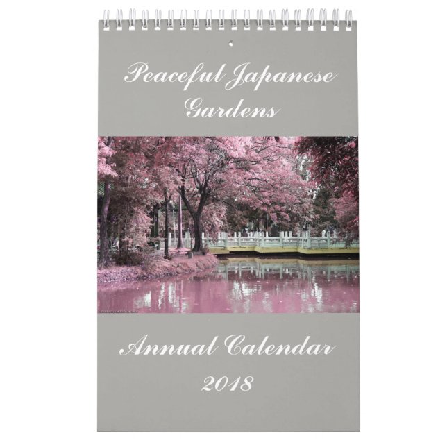 Peaceful Japanese Gardens Annual Calendar 2018 (Cover)
