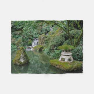 Peaceful Japanese Gardens Fleece Blanket