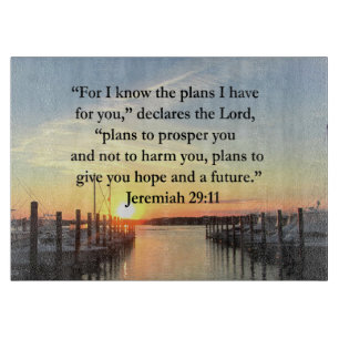PEACEFUL JEREMIAH 29:11 SUNSET CUTTING BOARD