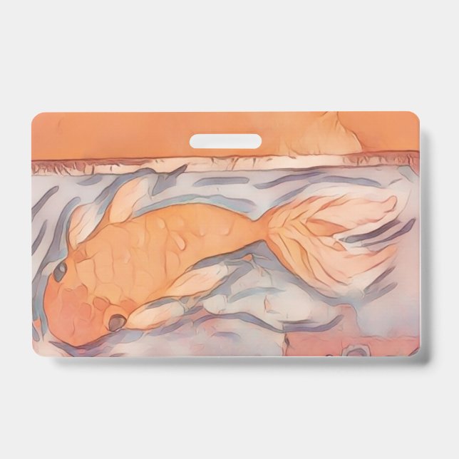 Peaceful Koi Badge holder  (Front)