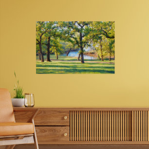 Peaceful Landscape Trees Lake Art Print