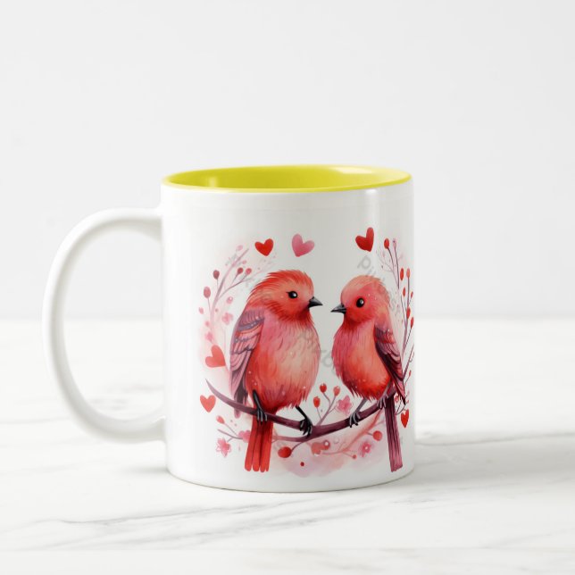 Peaceful Love Birds Cup (Left)