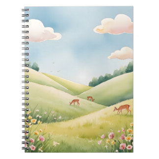 Peaceful Meadow Landscape Notebook