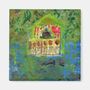 Peaceful mediation pavilion magnet