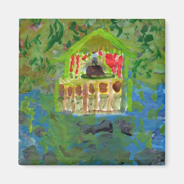 Peaceful mediation pavilion magnet (Front)