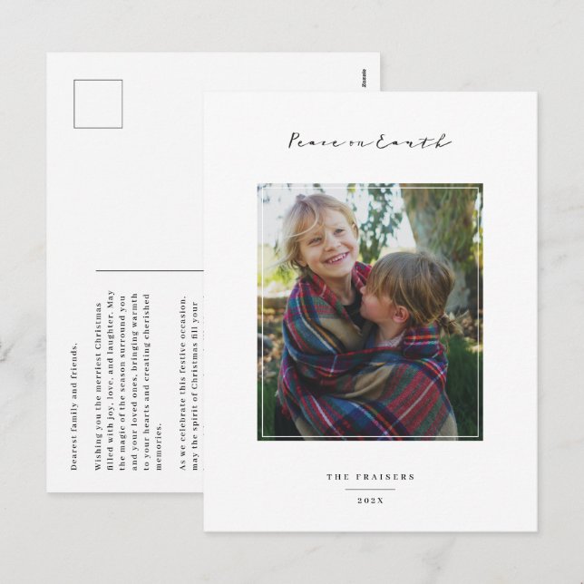 Peaceful Moments Holiday Photo Card  (Front/Back)