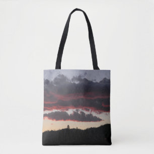 Peaceful moments in the mountains... tote bag