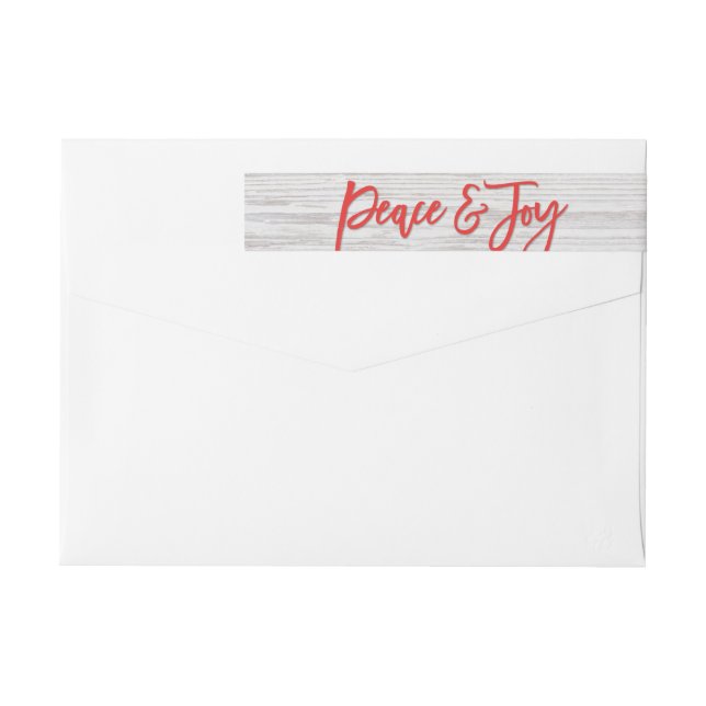Peaceful Monogram Wraparound Return Address Labels (Back)