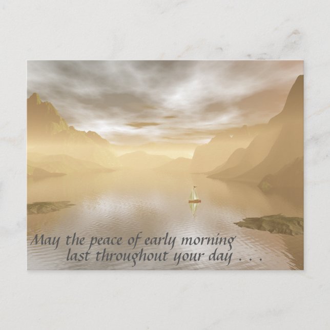 Peaceful Morning Postcard (Front)