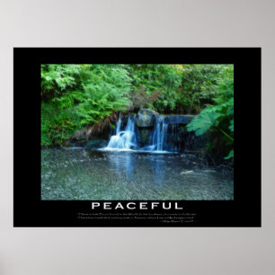 PEACEFUL Motivational Forest Stream Poster