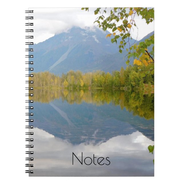 Peaceful mountain lake notebook (Front)