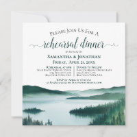 Peaceful Mountain Lake Wedding Rehearsal & Dinner