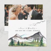 Peaceful Mountain Woodland Forest Wedding Photo