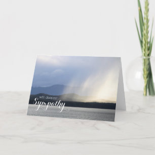 Peaceful Mountains Alaska Seascape Sympathy Card