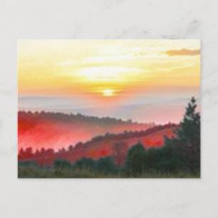 Peaceful Nature Sunset Landscape Postcard