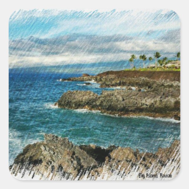 Peaceful Ocean Square Sticker (Front)