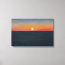 Peaceful Ocean Sunset Painting