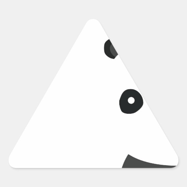 Peaceful Panda Triangle Sticker (Front)