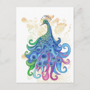 Peaceful Peacock Products Postcard