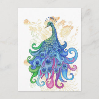 Peaceful Peacock Products Postcard