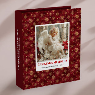 Peaceful Personalized Angel Christmas Design ring  Binder