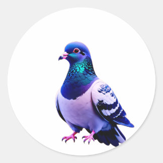 Peaceful Pigeon Serenity Classic Round Sticker