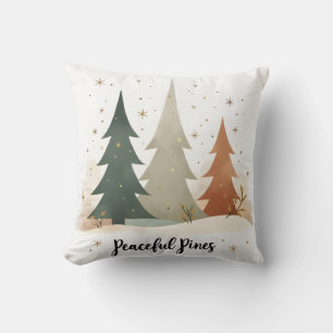Peaceful Pines 2 Throw Pillow