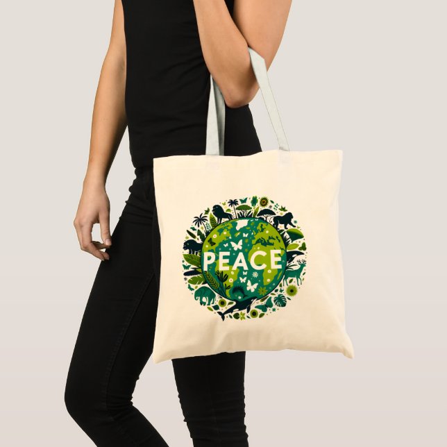 Peaceful Planet - Saving the Environment  Tote Bag (Front (Product))