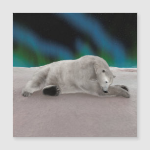 Peaceful Polar Bear Arctic Nature Illustration