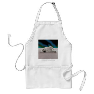 Peaceful Polar Bear Arctic Nature Illustration Standard Apron