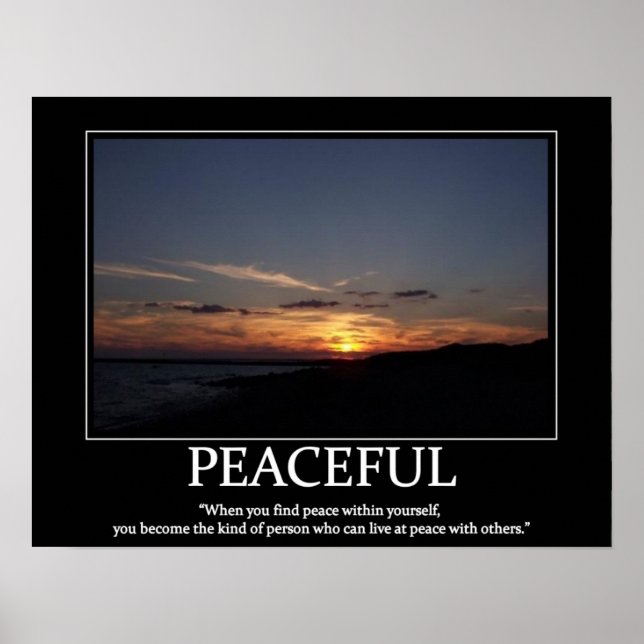 peaceful poster motivator and inspiration posters (Front)