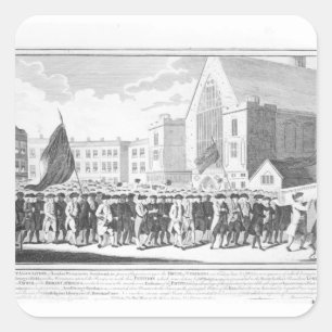 Peaceful Procession of the Members of Protestant Square Sticker