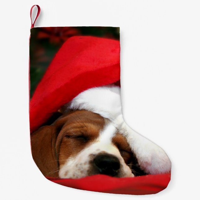 Peaceful Puppy Small Christmas Stocking (Front)