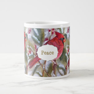 Peaceful Red Cardinal Large Coffee Mug