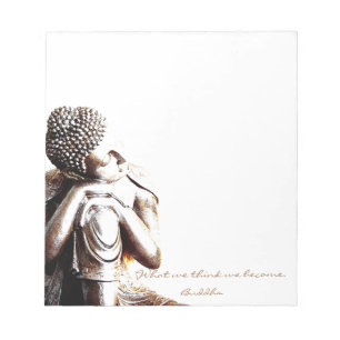 Peaceful resting Buddha with words of wisdom Notepad