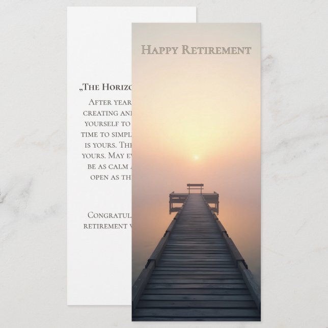 Peaceful Retirement Greeting Design (Front/Back)