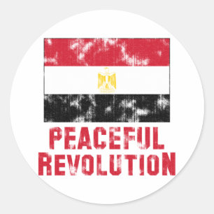 Peaceful Revolution Vintage Classic Round Sticker