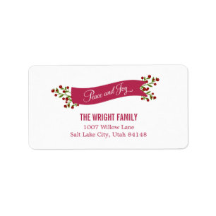 Peaceful Ribbon Address Labels