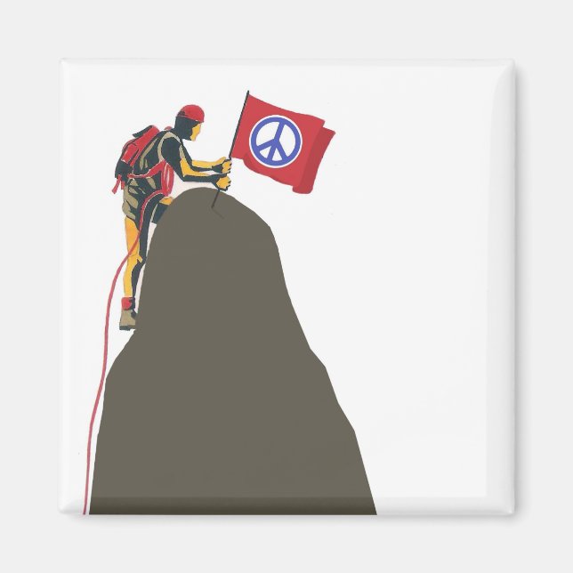 peaceful rock climber magnet (Front)