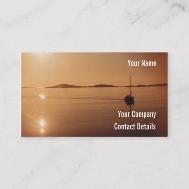 Peaceful Scilly Isles Sunset Cornwall England Card (Front)