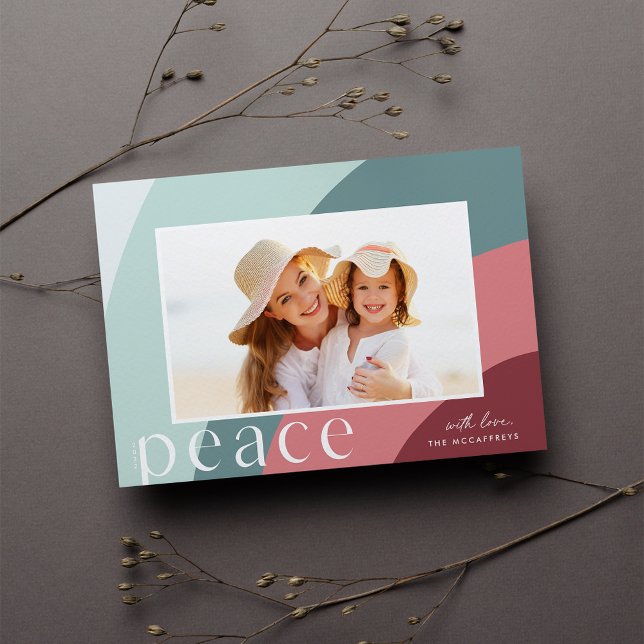 Peaceful Shades | Modern Horizontal Photo Holiday Card (Creator Uploaded)