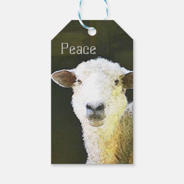 Peaceful Sheep Gift Tags (Front)